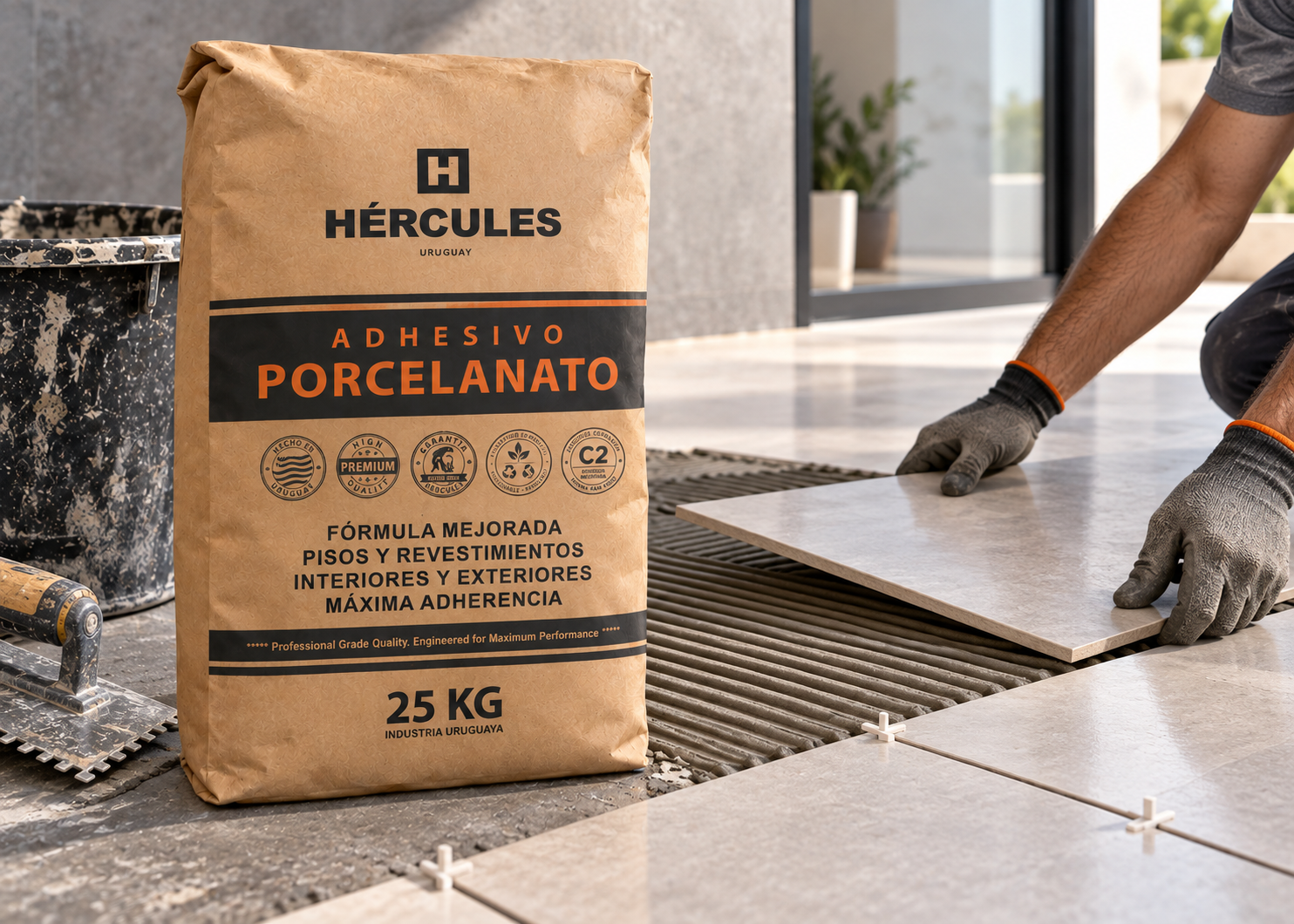 Adhesivo Hércules para porcelanato
